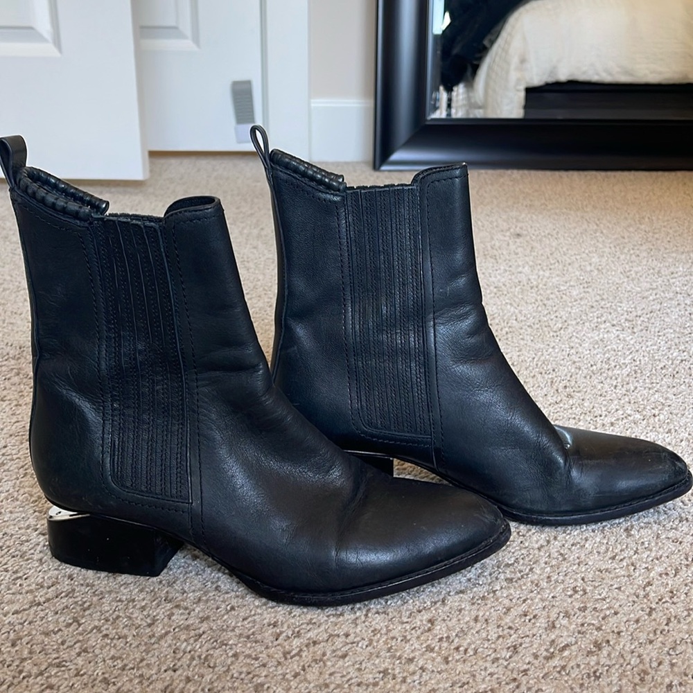Alexander Wang Anouck boots, black silver, size 38.5